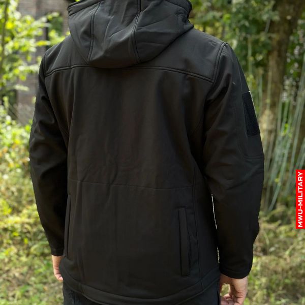 Демісезонна куртка SoftShell 4.5.0. Поліція Чорна Cxi4lh3odim фото