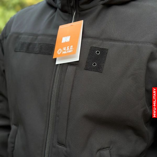 Демісезонна куртка SoftShell 4.5.0. Поліція Чорна Cxi4lh3odim фото