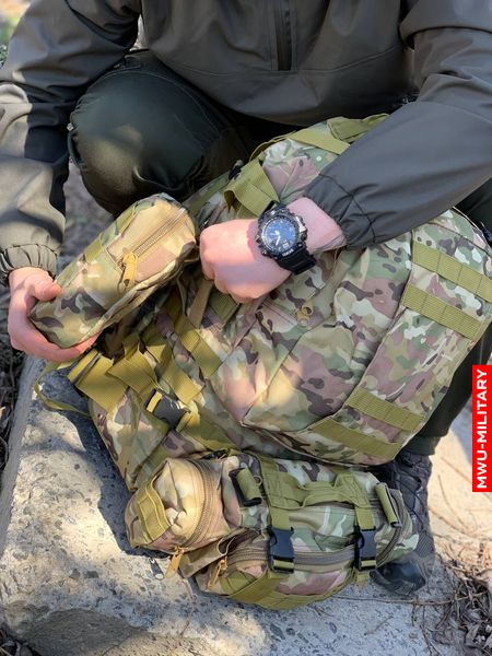 Рюкзак тактичний військовий Molle Assault 55л+підсумки Мультикам CjYYsCfjRrc9 фото